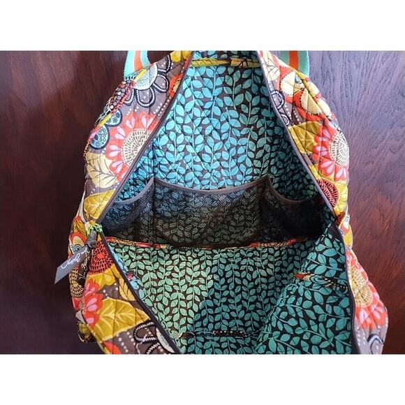 Vera Bradley Flower Shower Overnight Diaper Duffle Bag Tote Floral Quilted Zip - Picture 11 of 12